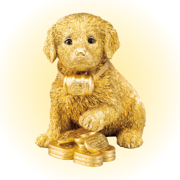 金運黄金の仔犬 かわいい犬が金運を捕獲し守り抜く！？