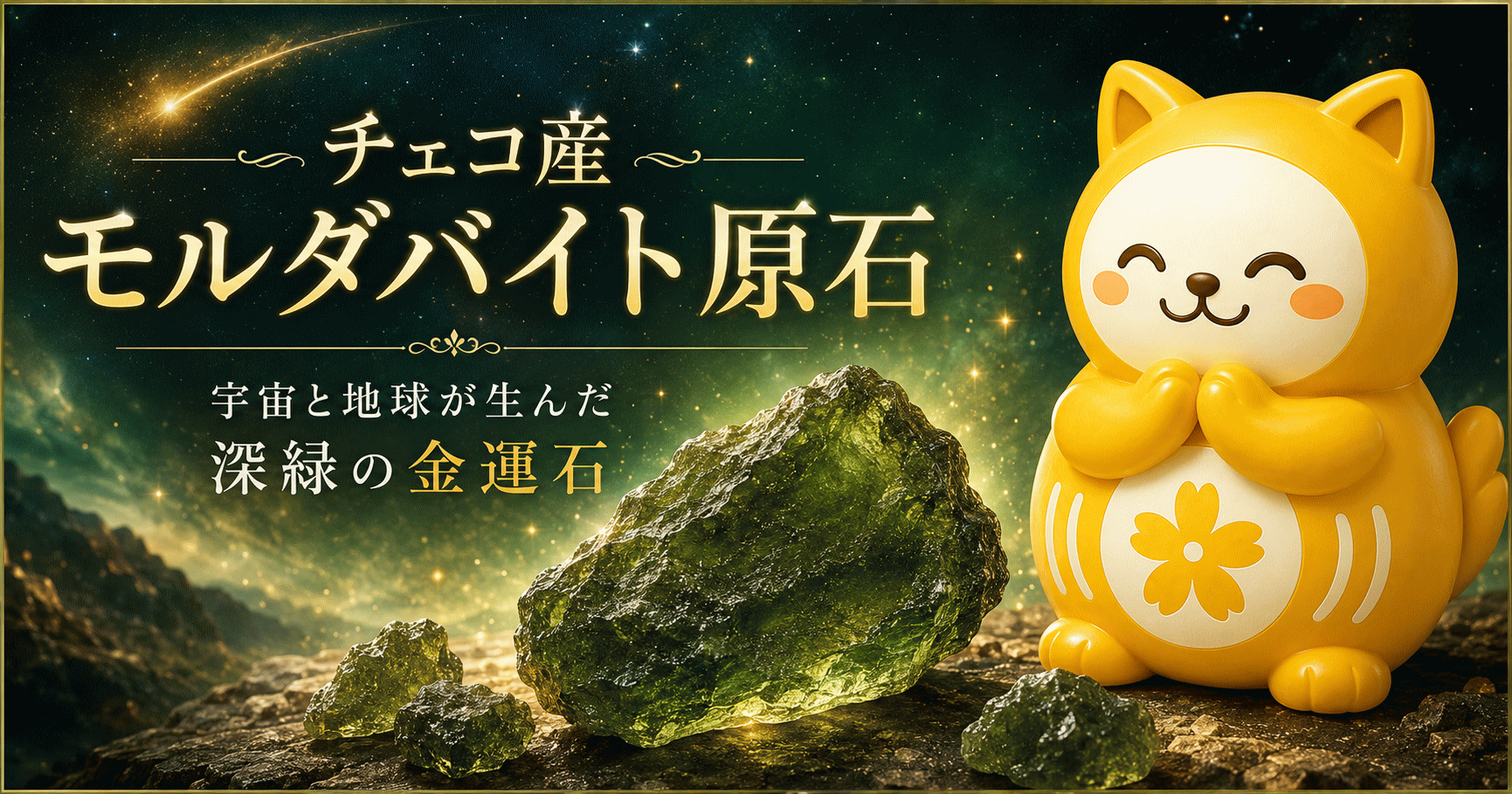 宇宙と地球が生んだ深緑の金運石｜チェコ産モルダバイト原石との御縁
