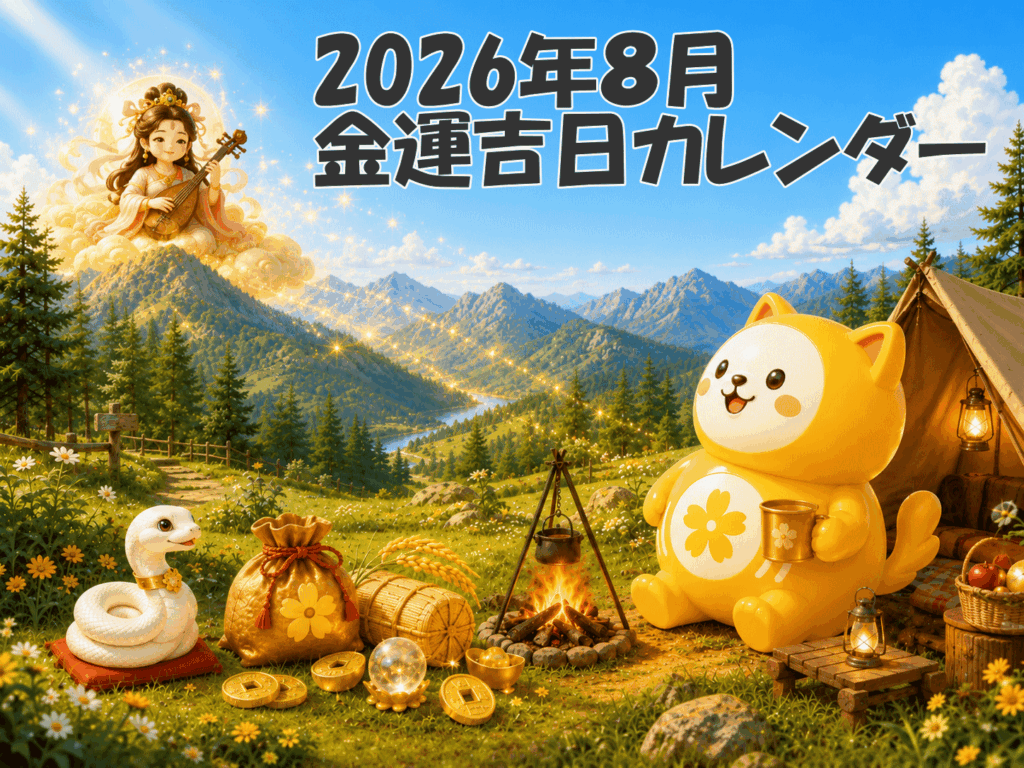2026年8月（令和8年）の金運吉日はコチラ！3日連続の吉日と大安＆己巳の日に注目