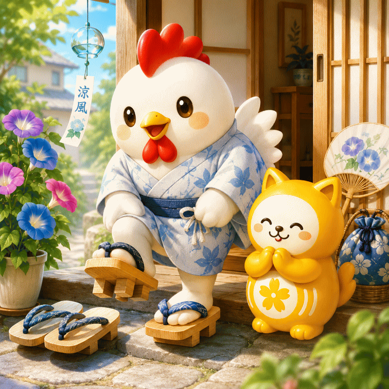 7月22日は「下駄の日」 丁酉 × 三碧木星、足元から響く明るい音が、金運を弾ませる日