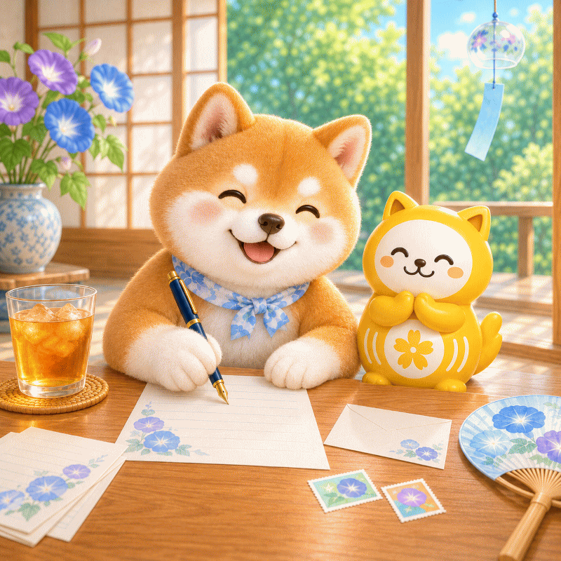 7月23日は「文月ふみの日」 戊戌 × 二黒土星、大暑の暮らしに御礼のふみを残し、金運の御縁を支える日