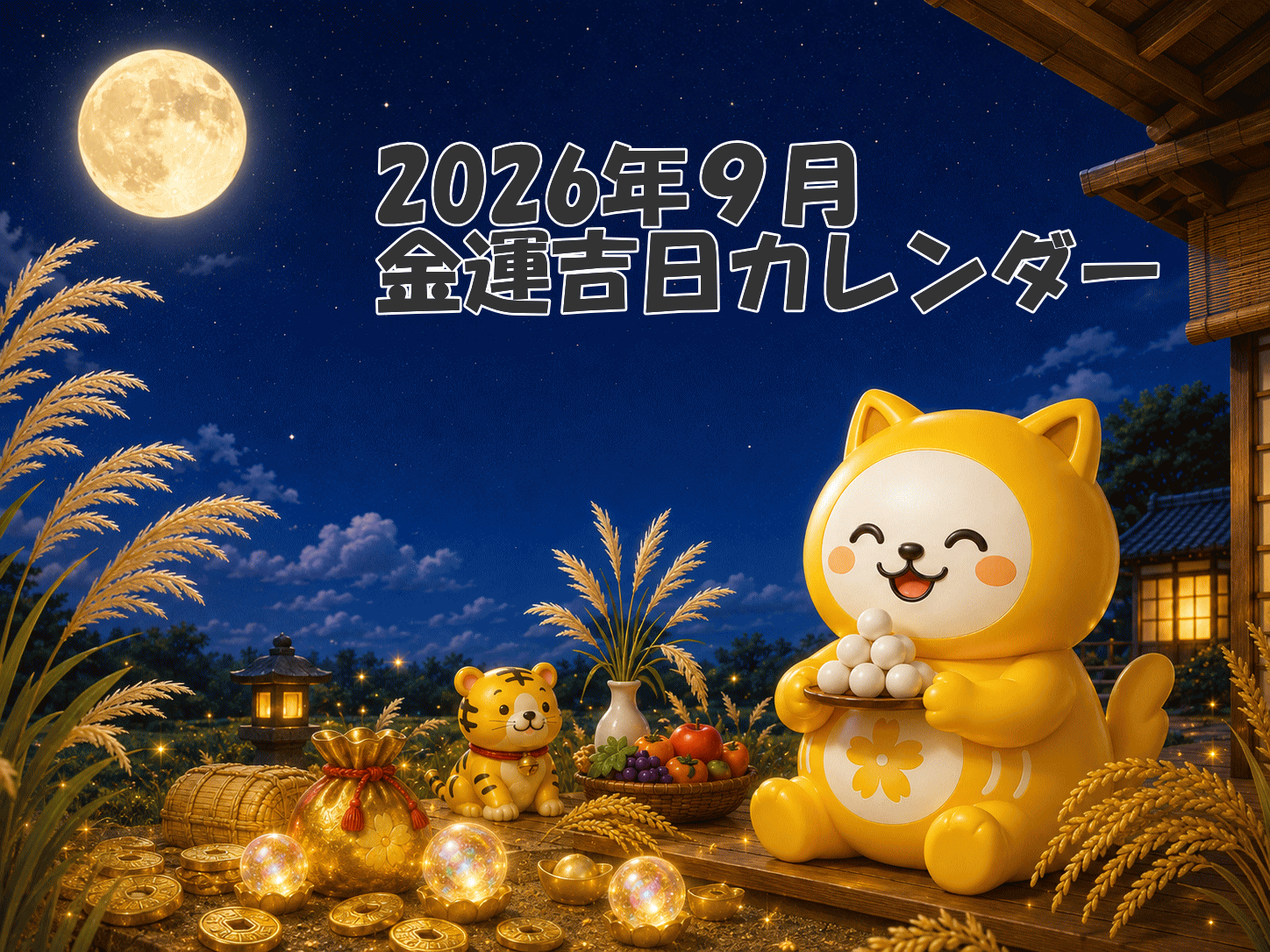 2026年9月（令和8年）の金運吉日はコチラ！寅の日×中秋の名月と3つのダブル吉日に注目